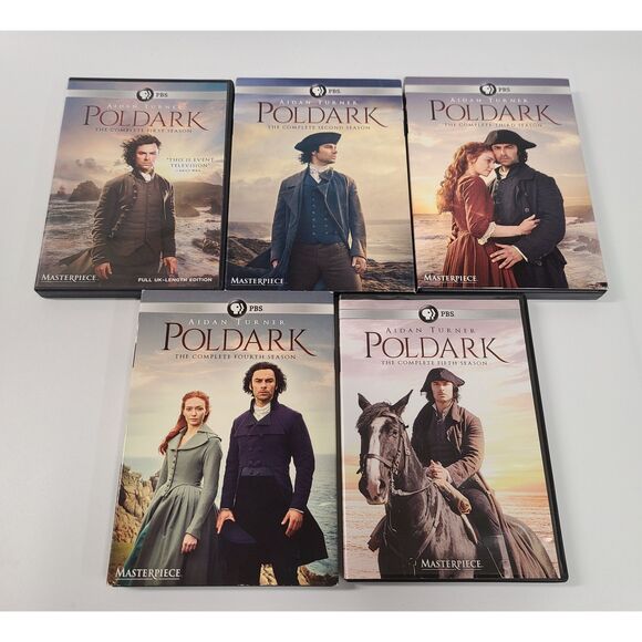 POLDARK: the Complete Series Collection Seasons 1-5 (DVD Discs) PBS Aidan Turner - Picture 1 of 4